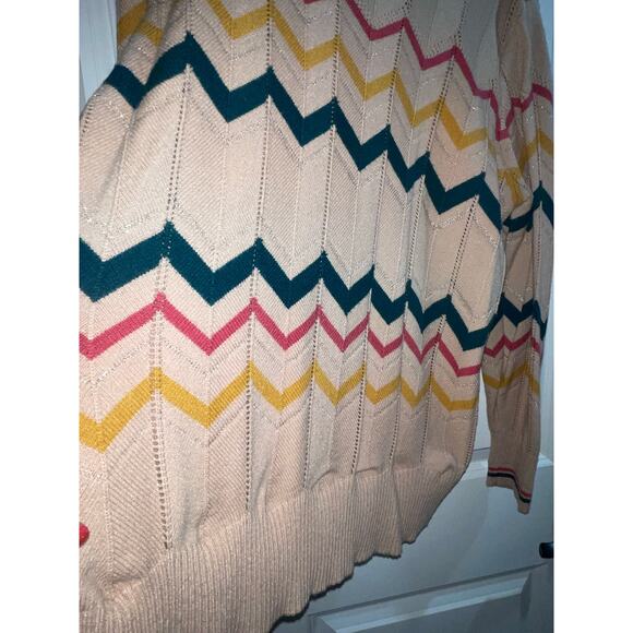 Jessica Simpson Womens Chevron Crewneck Crewneck Sweater - Picture 3 of 6